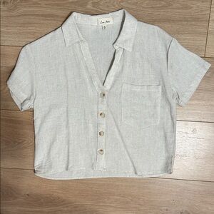 Love Notes Cream Button-Up Shirt